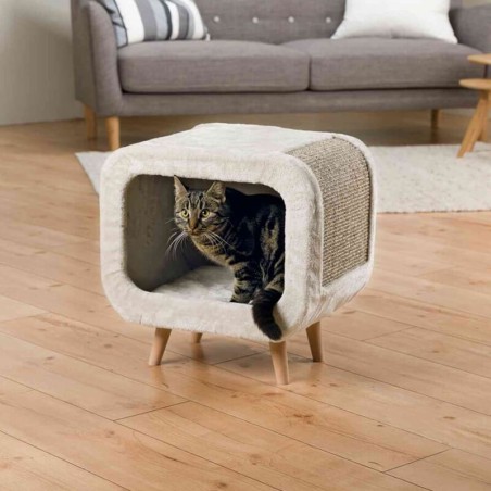 Abri de confort avec grattoir pour chats