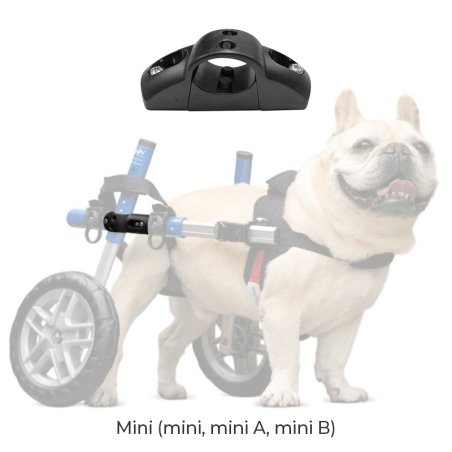 Articulation en plastique noire pour chariot roulant pour animaux Walkin'Wheels Articulation en plastique noire pour chariot roulant pour animaux Walkin'Wheels