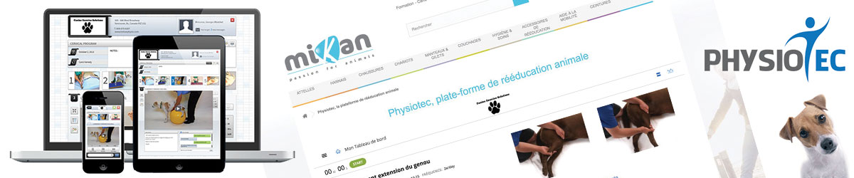 Physiotec accessible sur le site Mikan Vet