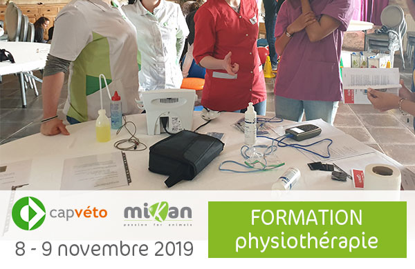 Photo formation CAP Véto physiothérapie Mikan partenaire