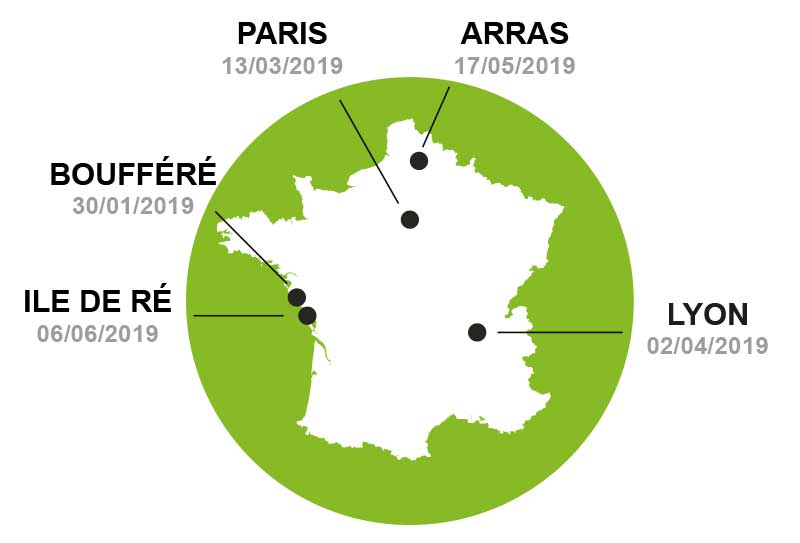 Carte de France des formations Laser Mikan Cap Douleur