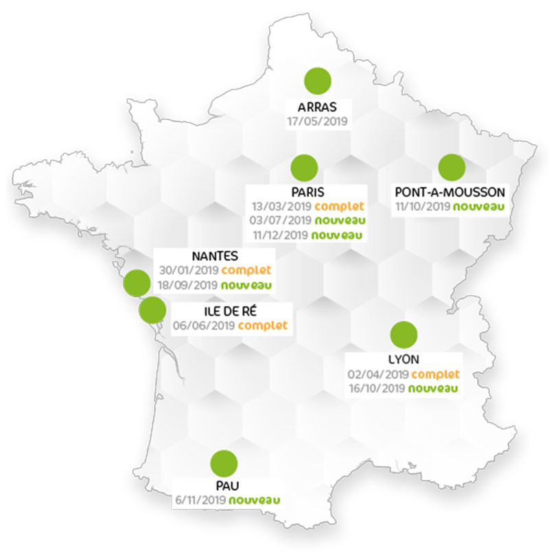 Carte FRance Date formation