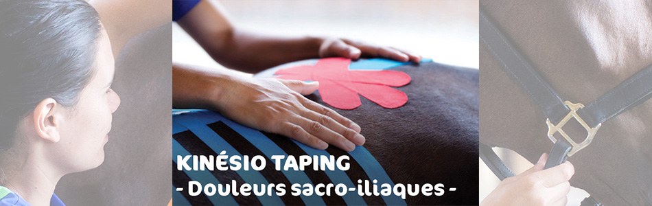 kinesio taping cheval douleurs sacro-iliaque